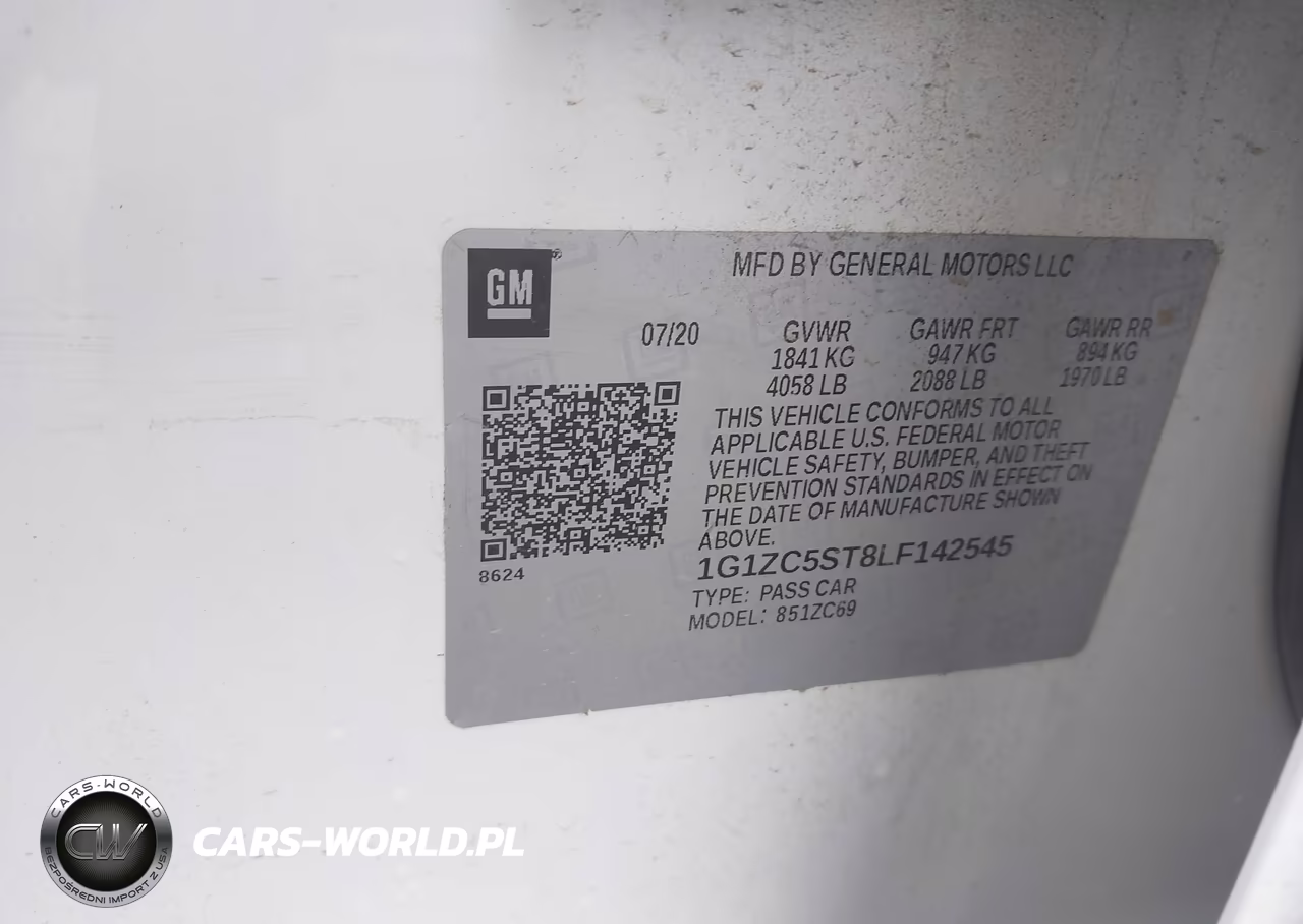 2020 Chevrolet Malibu Fwd 1Fl VIN:1G1ZC5ST8LF142545 - 9