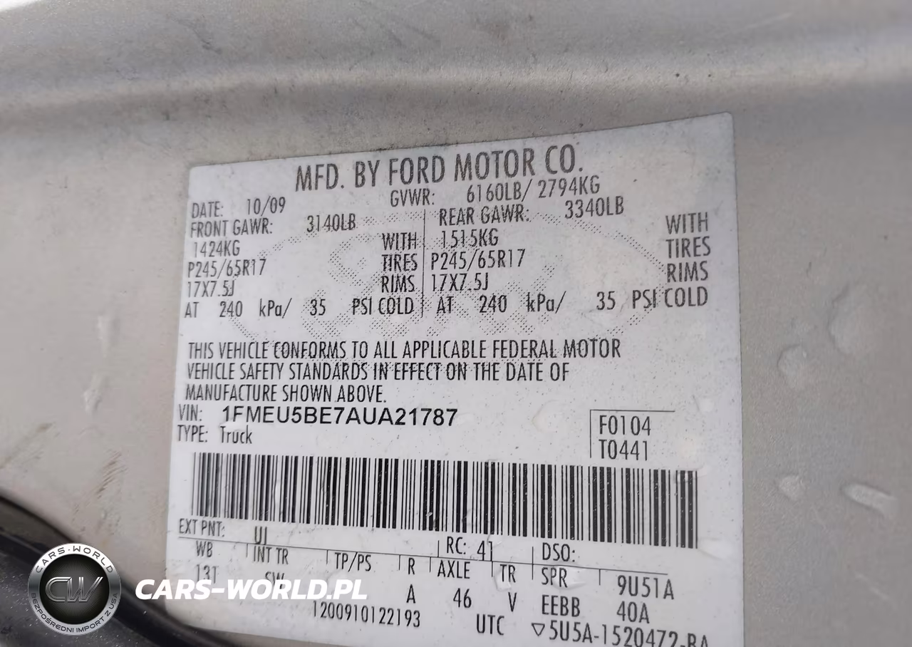 2010 Ford Explorer Sport Trac Xlt VIN:1FMEU5BE7AUA21787 - 9