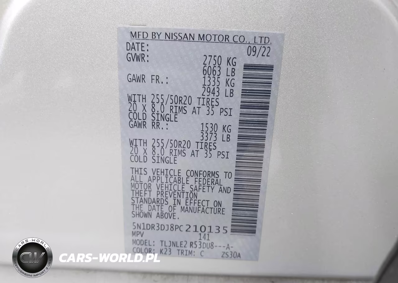 2023 Nissan Pathfinder Platinum 4Wd VIN:5N1DR3DJ8PC210135 - 9