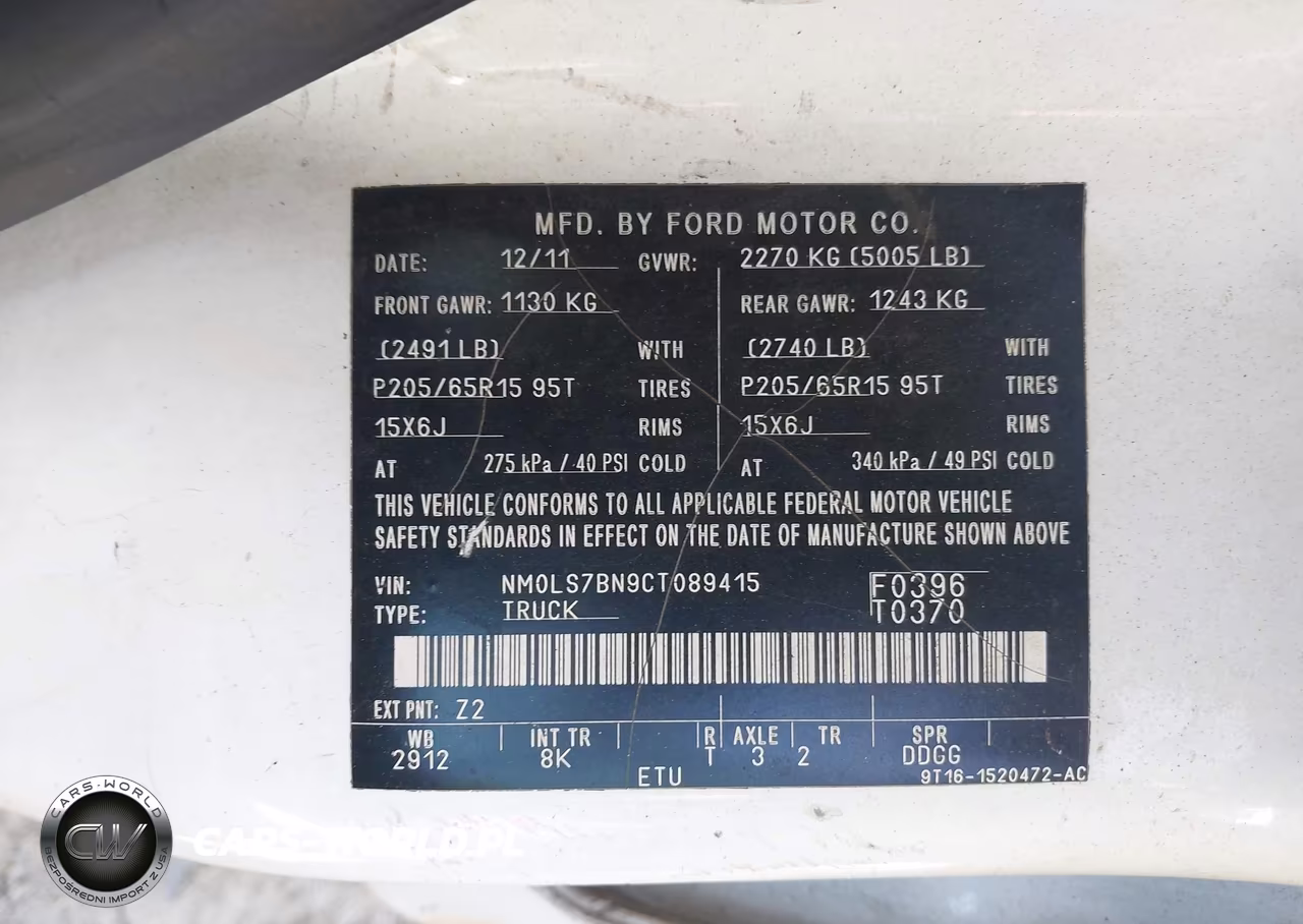2012 Ford Transit Connect Xlt VIN:NM0LS7BN9CT089415 - 9