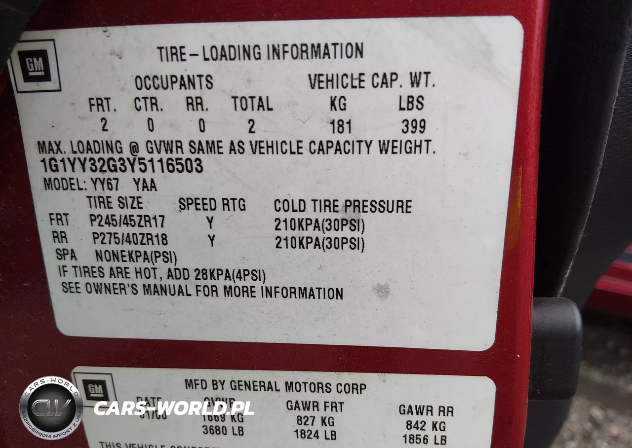 2000 Chevrolet Corvette VIN:1G1YY32G3Y5116503 - 9