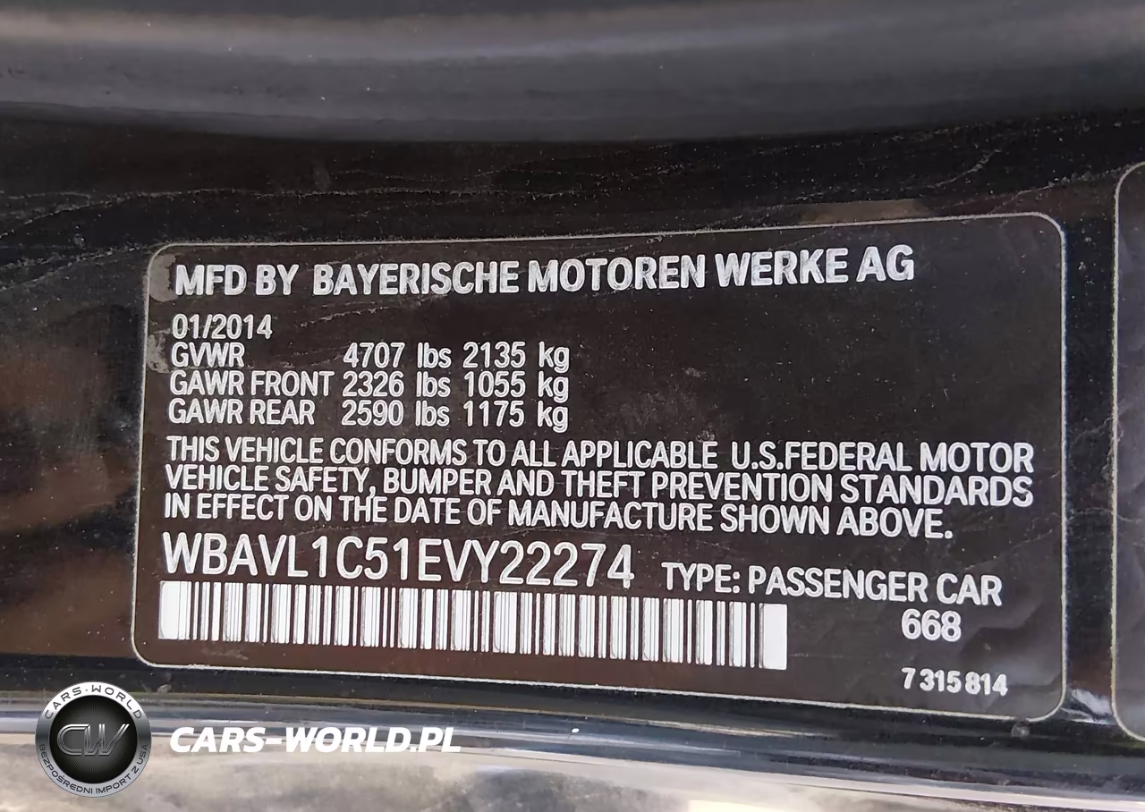 2014 BMW X1 xDrive28I VIN:WBAVL1C51EVY22274 - 9