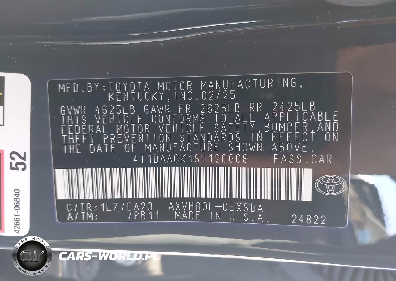 2025 Toyota Camry Se VIN:4T1DAACK1SU120608 - 9