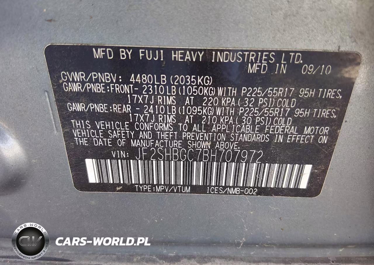 2011 Subaru Forester Touring VIN:JF2SHBGC7BH707972 - 9