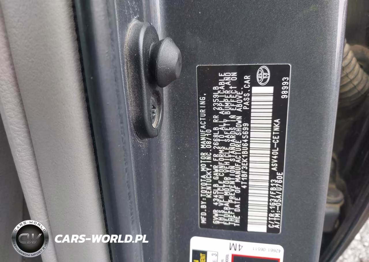 2011 Toyota Camry Le VIN:4T1BF3EK1BU645699 - 9