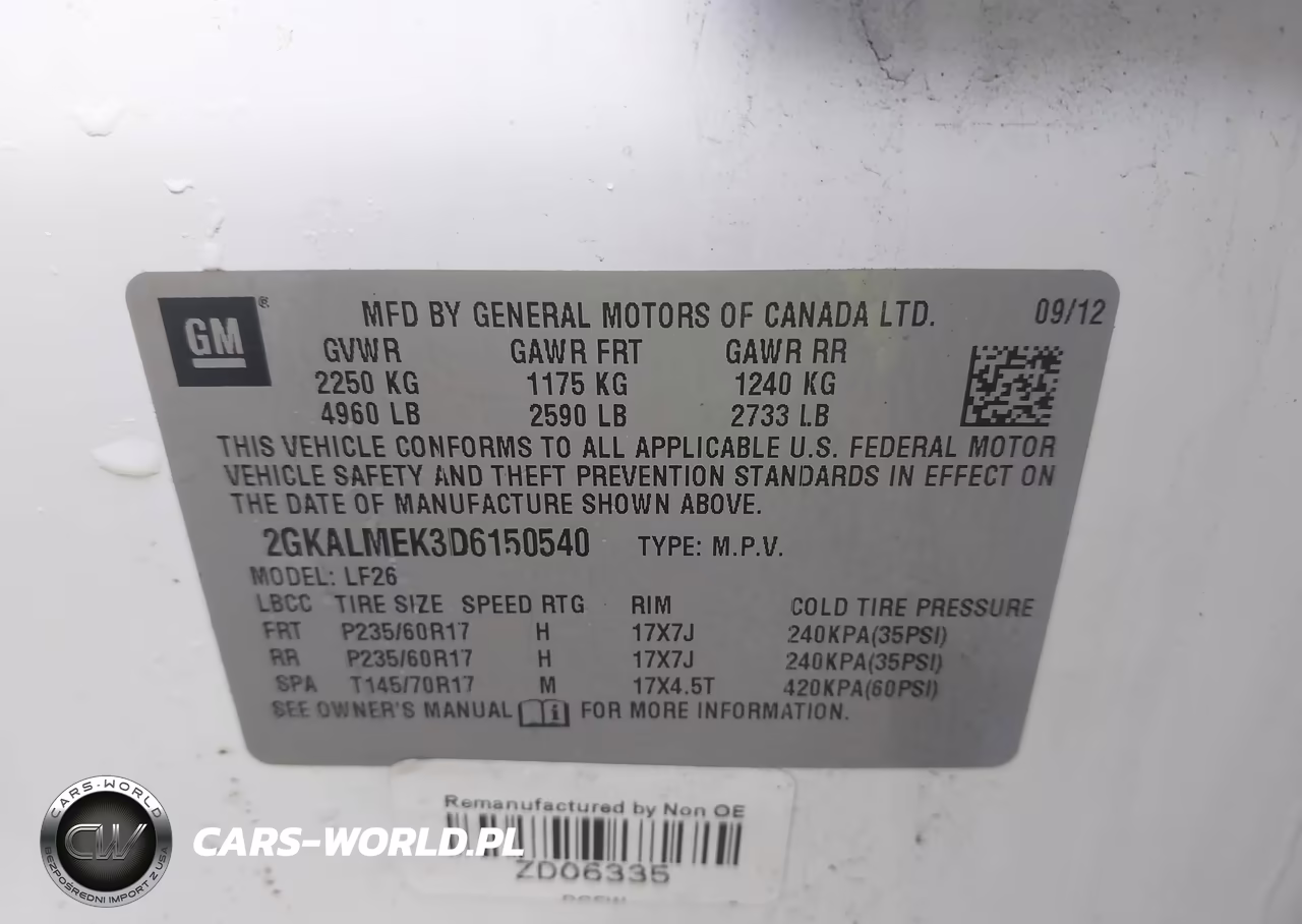 2013 GMC Terrain Sle-1 VIN:2GKALMEK3D6150540 - 9