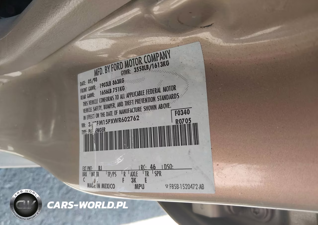 1998 Mercury Tracer Ls VIN:3MEFM15PXWR602762 - 9