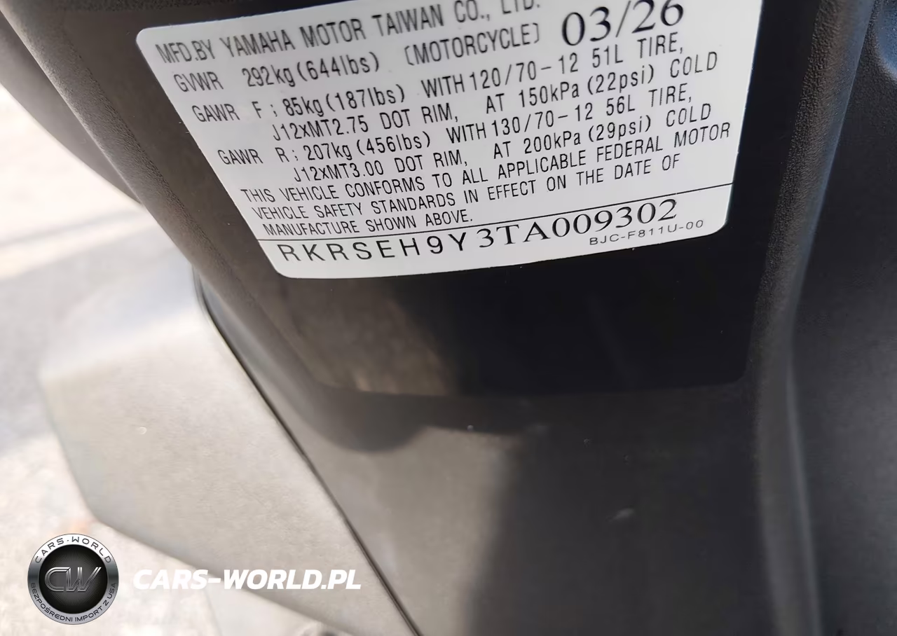 2026 Yamaha Yw125 VIN:RKRSEH9Y3TA009302 - 10