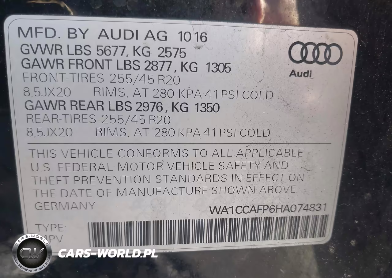 2017 Audi Sq5 3.0T Premium Plus VIN:WA1CCAFP6HA074831 - 9