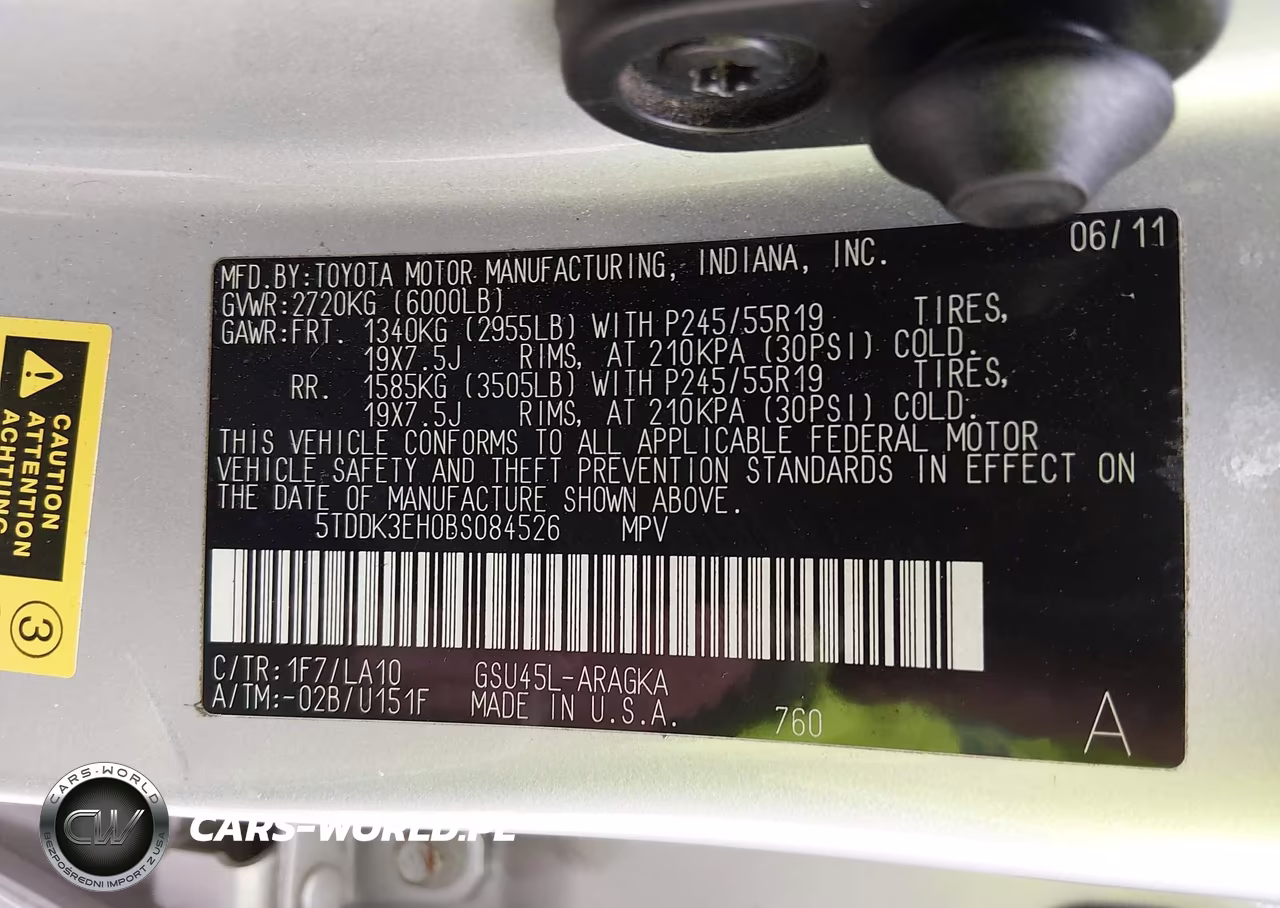 2011 Toyota Highlander Limited V6 VIN:5TDDK3EH0BS084526 - 9