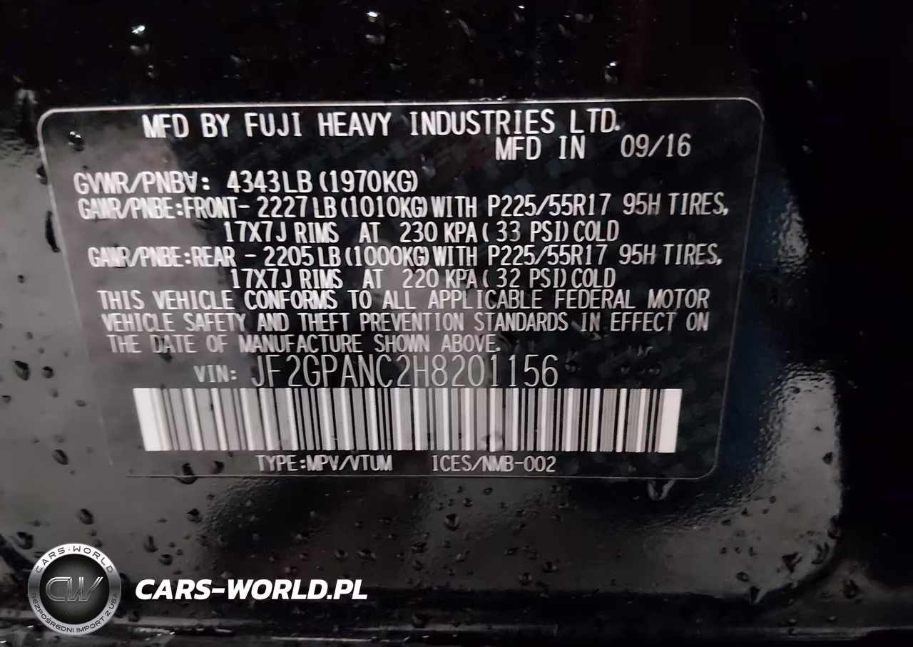 2017 Subaru Crosstrek Limited VIN:JF2GPANC2H8201156 - 9