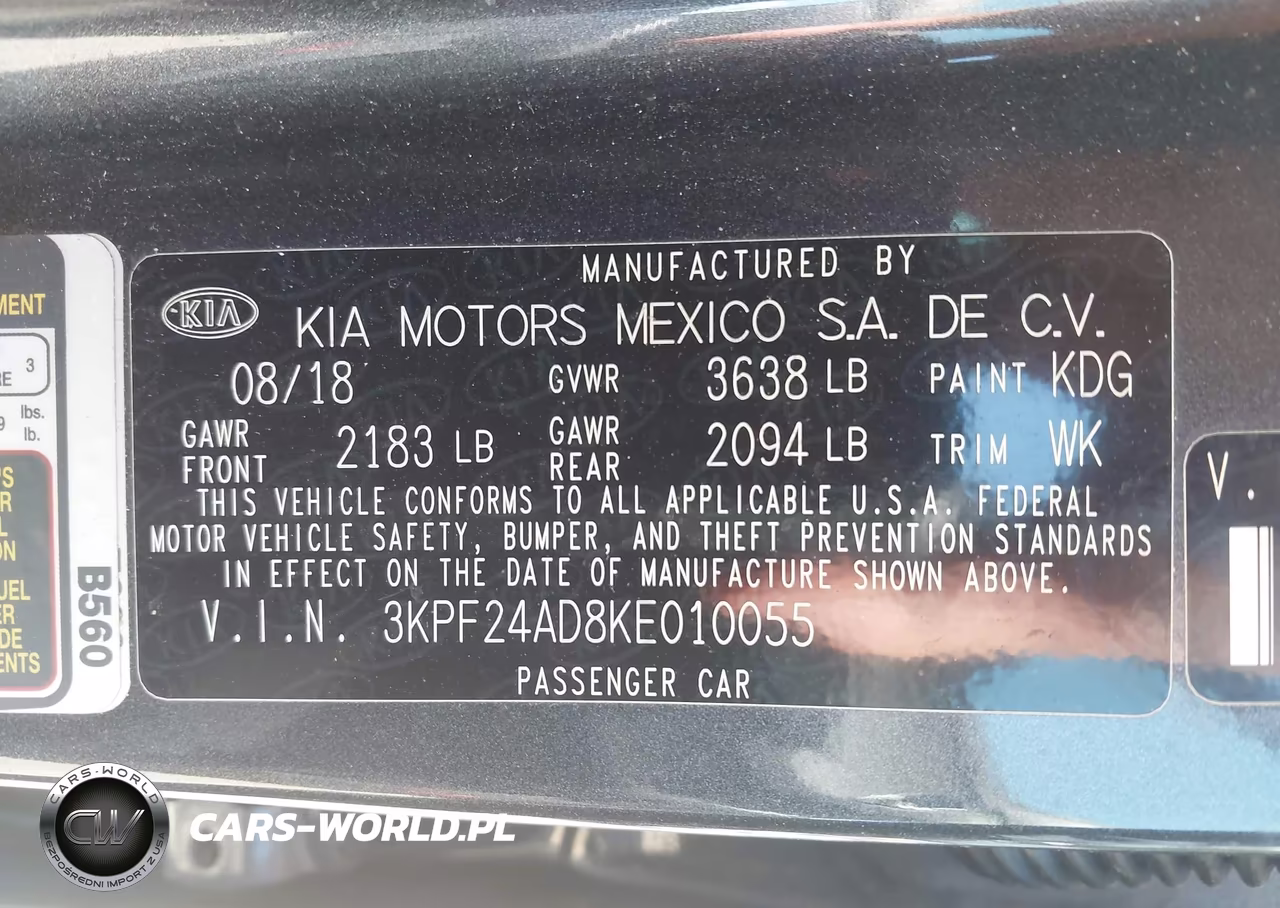 2019 Kia Forte Fe VIN:3KPF24AD8KE010055 - 9