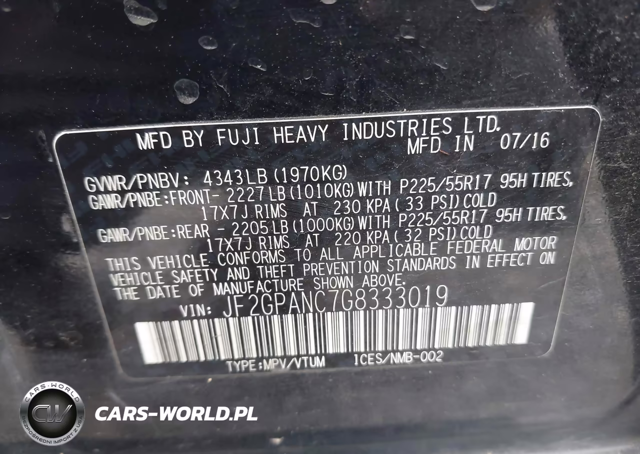 2016 Subaru Crosstrek 2.0I Limited VIN:JF2GPANC7G8333019 - 9