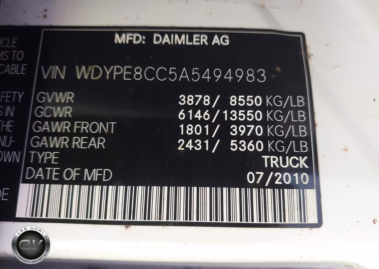 2010 Freightliner Sprinter 2500 VIN:WDYPE8CC5A5494983 - 9
