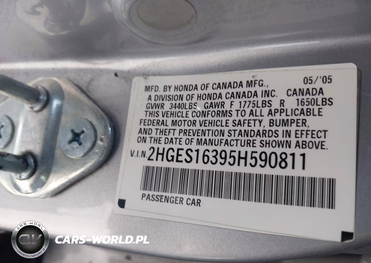 2005 Honda Civic Vp VIN:2HGES16395H590811 - 12