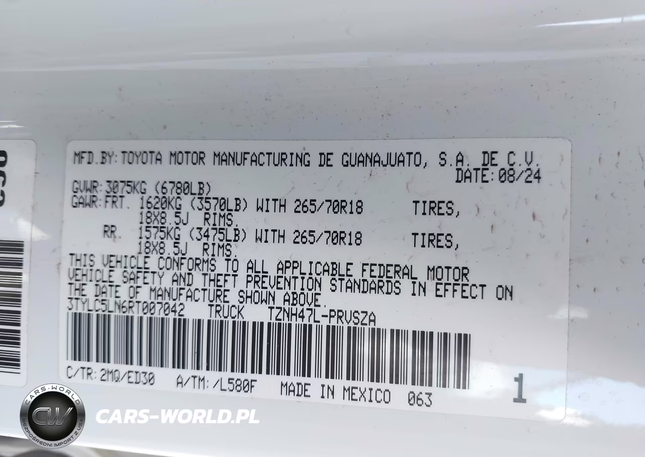 2024 Toyota Tacoma Hybrid Trd Pro 4Wd VIN:3TYLC5LN6RT007042 - 9