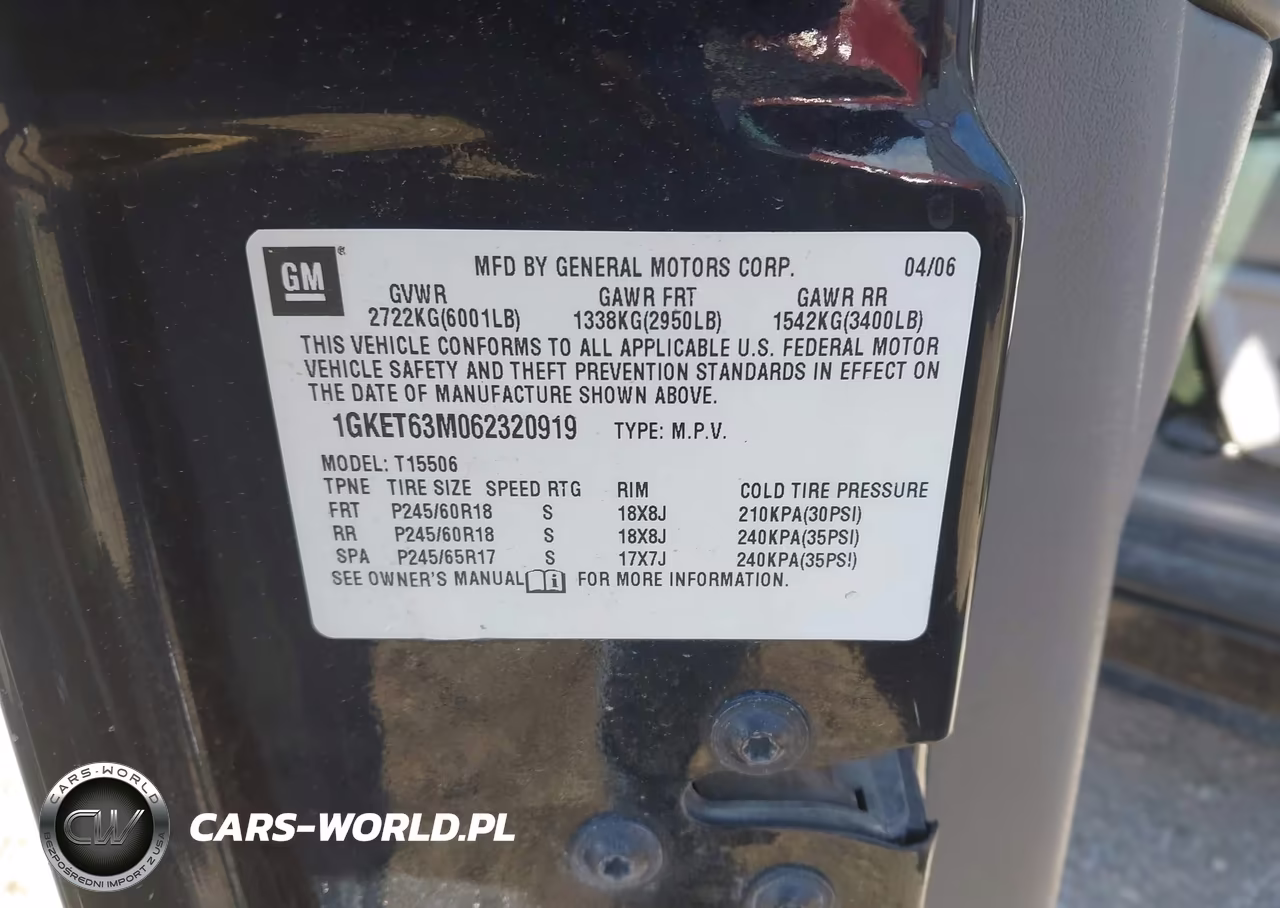2006 GMC Envoy Denali VIN:1GKET63M062320919 - 9