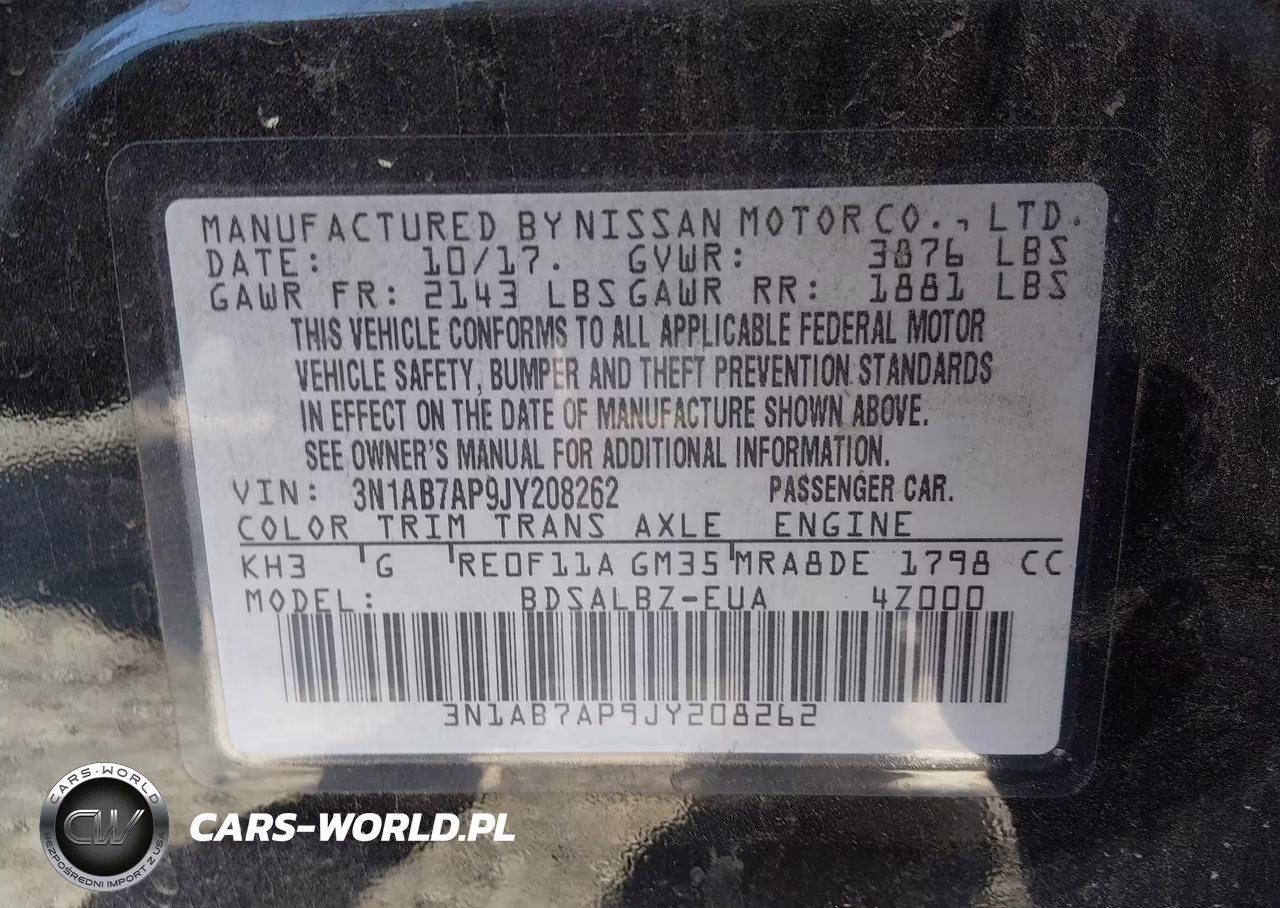 2018 Nissan Sentra S VIN:3N1AB7AP9JY208262 - 9
