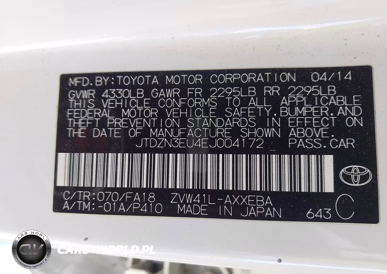 2014 Toyota Prius V Two VIN:JTDZN3EU4EJ004172 - 9