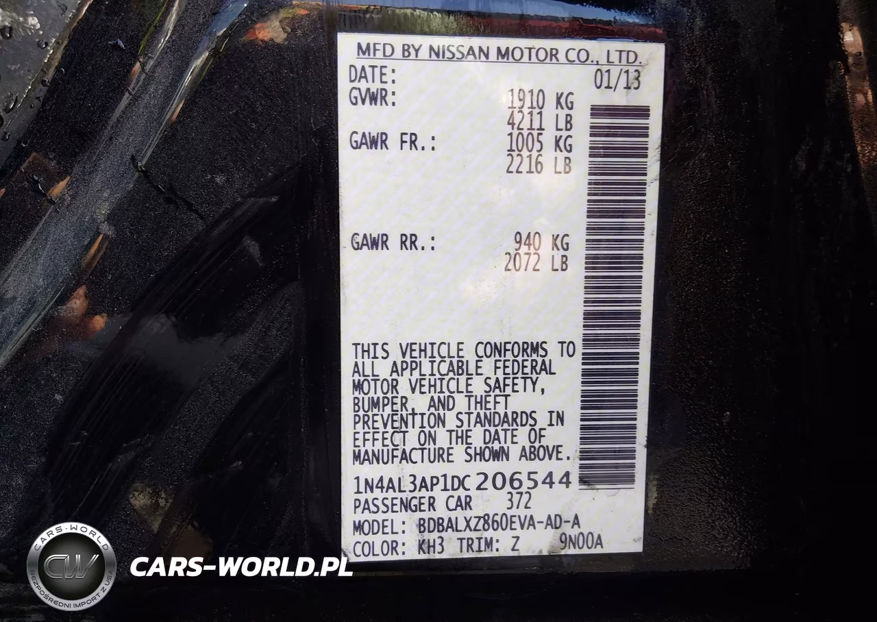 2013 Nissan Altima 2.5 Sl VIN:1N4AL3AP1DC206544 - 9
