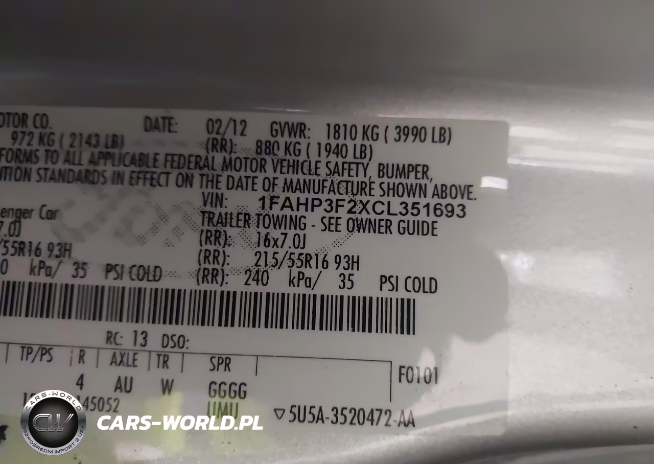 2012 Ford Focus Se VIN:1FAHP3F2XCL351693 - 9