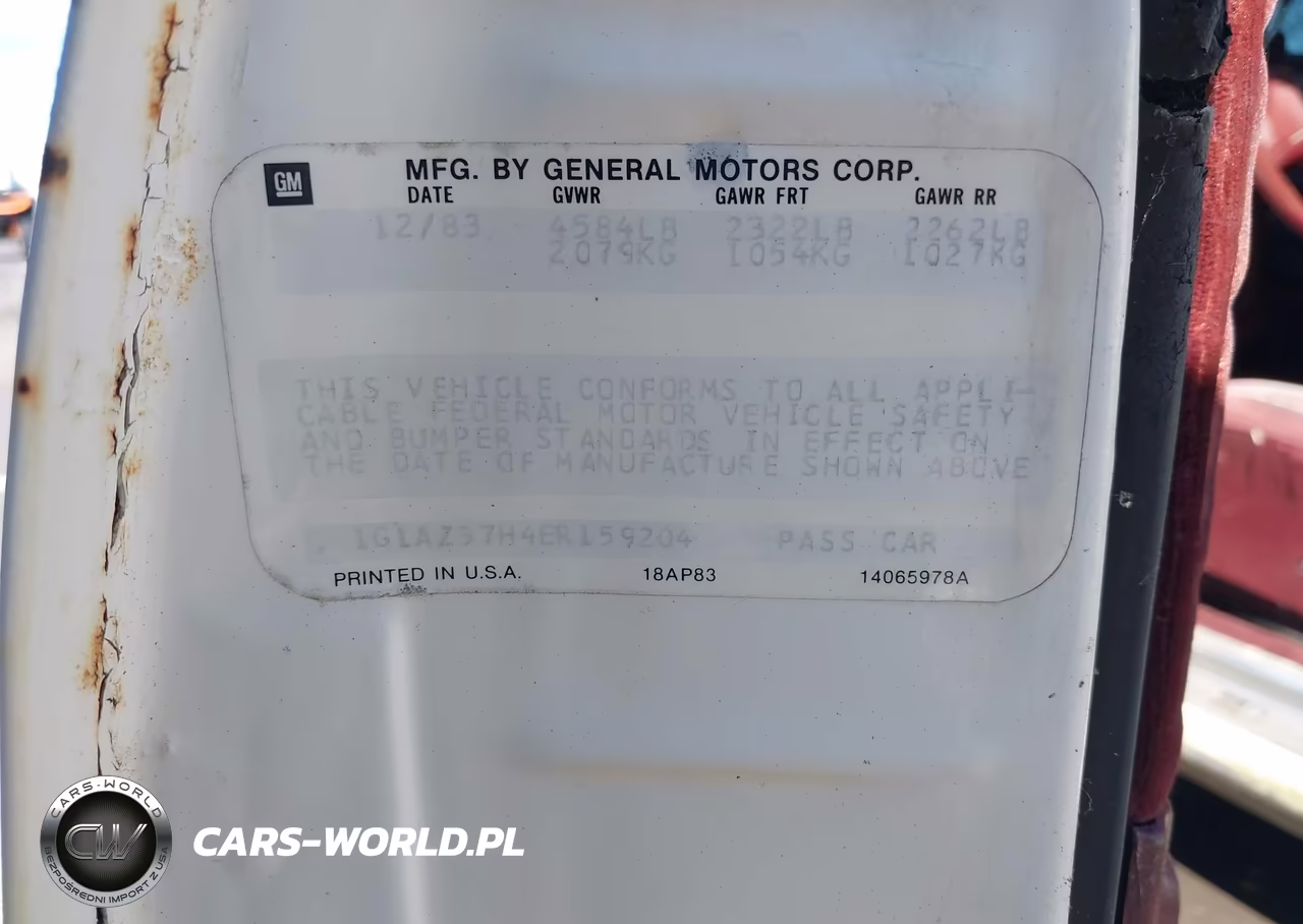1984 Chevrolet Monte Carlo VIN:1G1AZ37H4ER159204 - 9