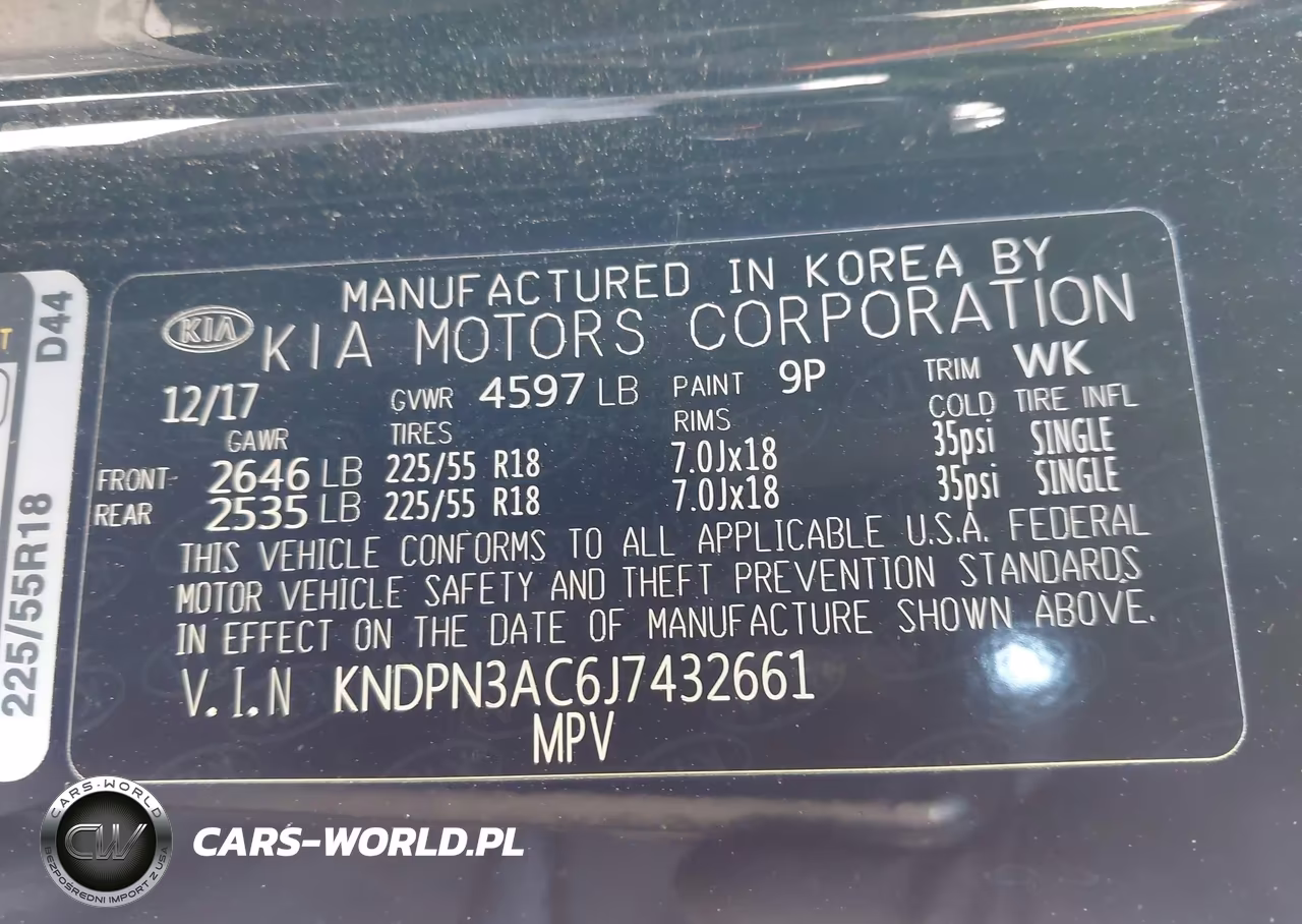 2018 Kia Sportage Ex VIN:KNDPN3AC6J7432661 - 9