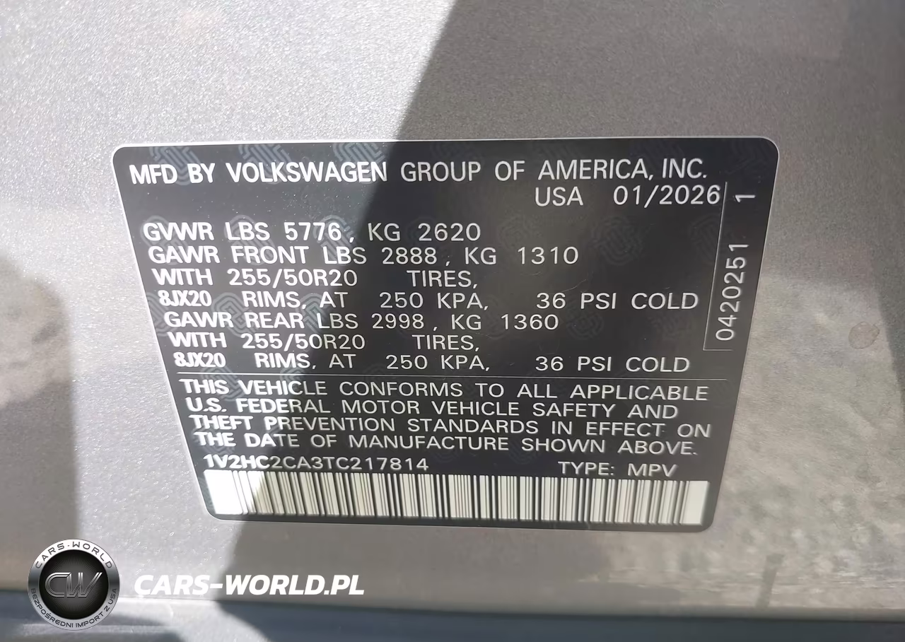 2026 Volkswagen Atlas Cross Sport Se With Technology VIN:1V2HC2CA3TC217814 - 9