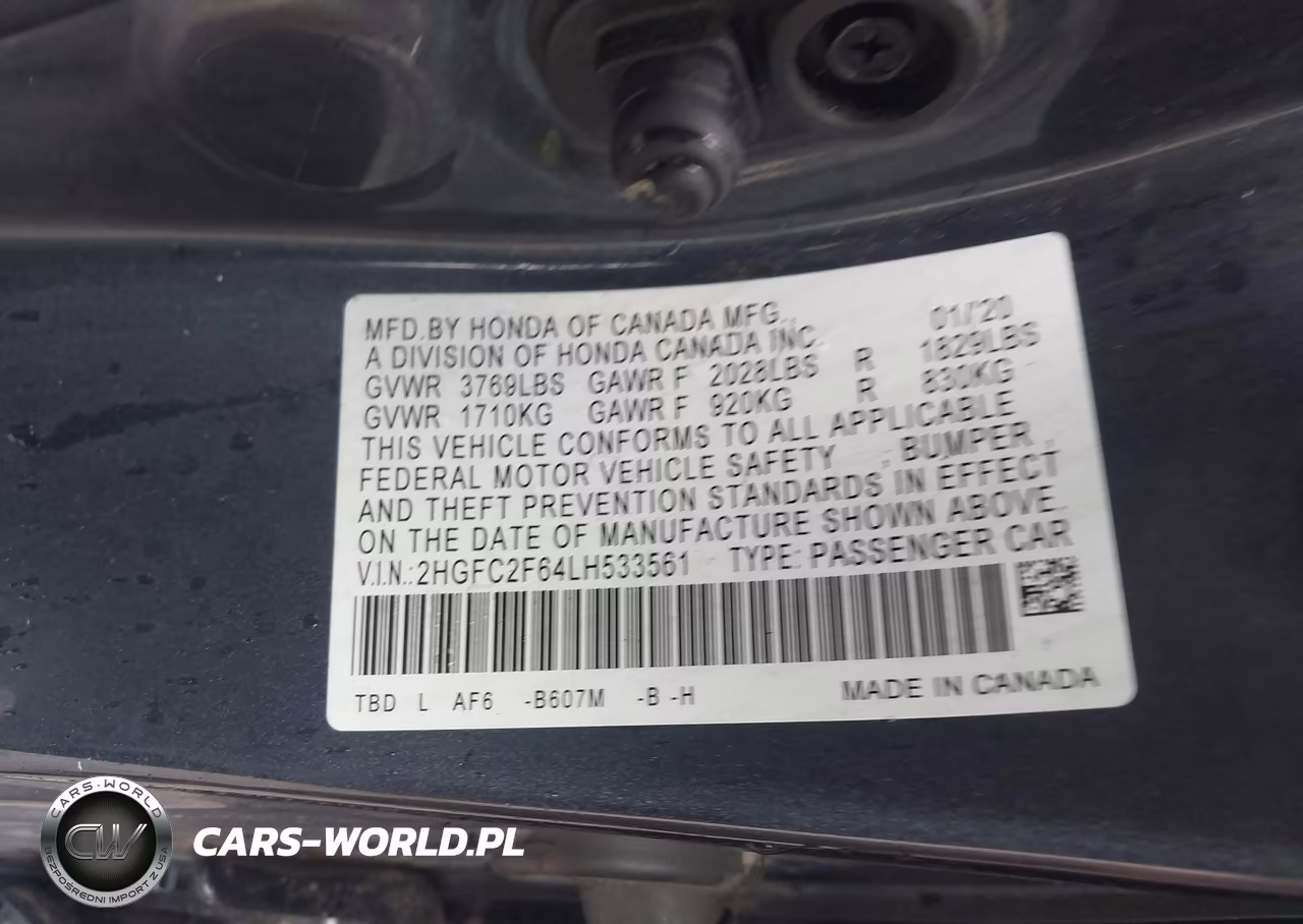 2020 Honda Civic Lx VIN:2HGFC2F64LH533561 - 9