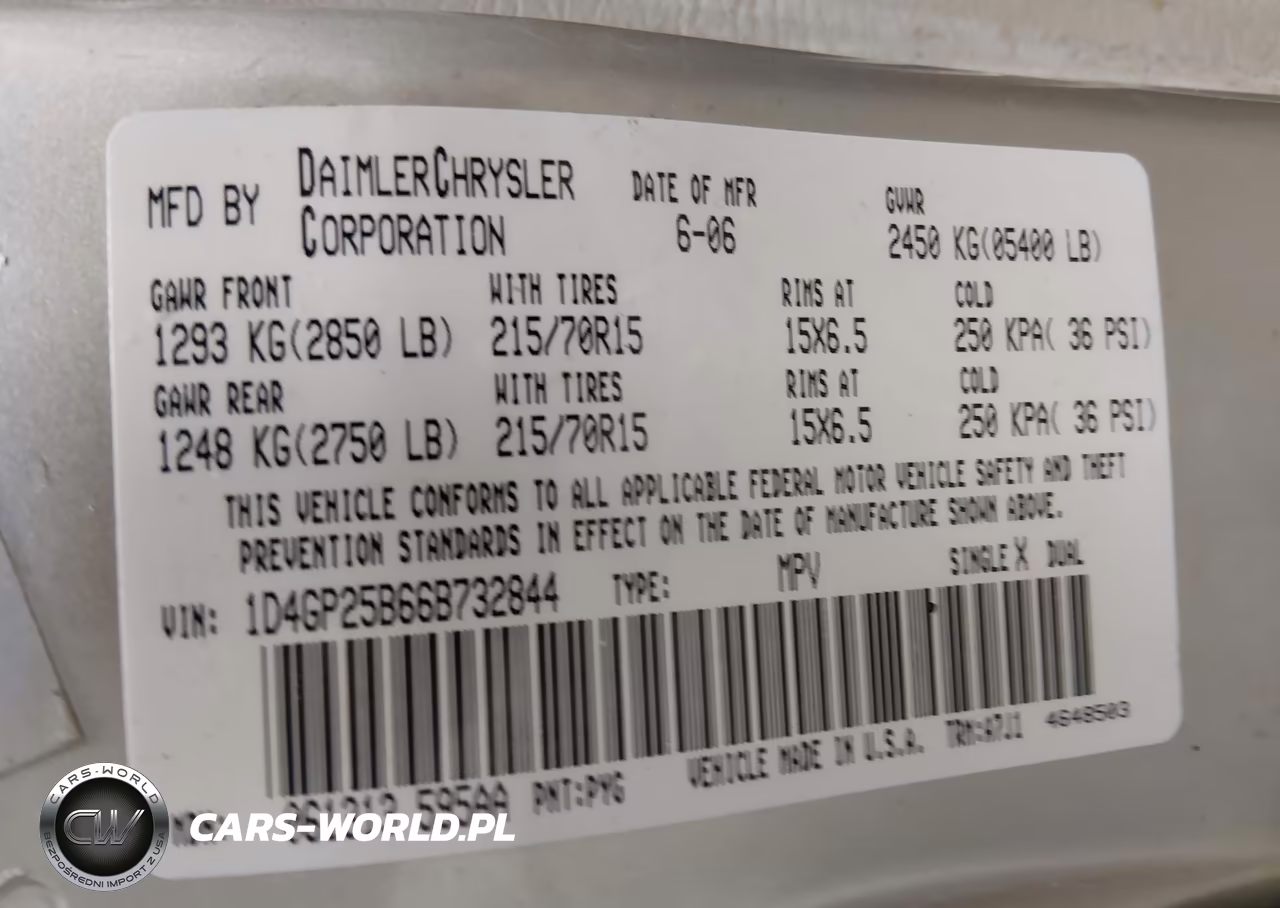 2006 Dodge Caravan Se VIN:1D4GP25B66B732844 - 9