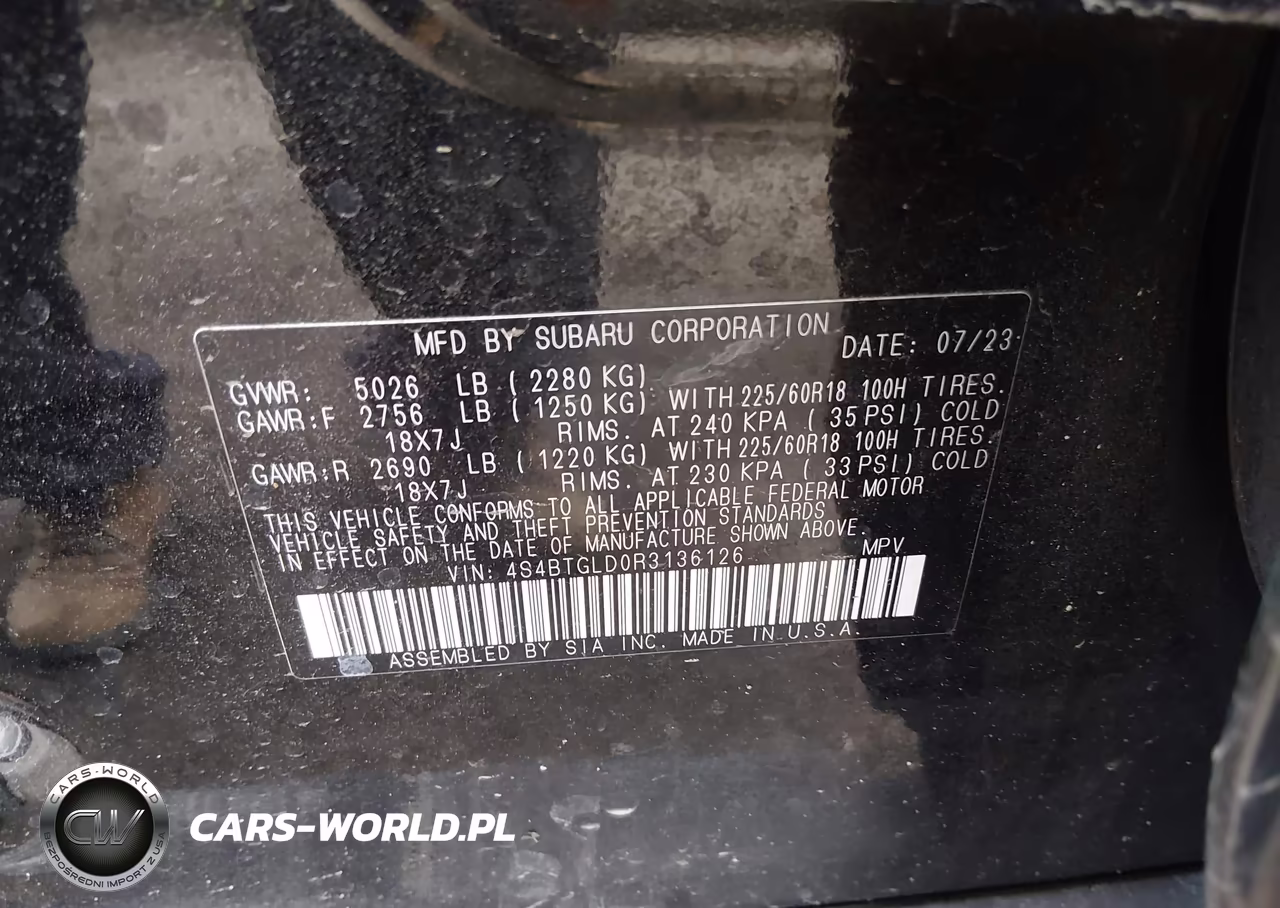 2024 Subaru Outback Onyx Edition Xt VIN:4S4BTGLD0R3136126 - 9