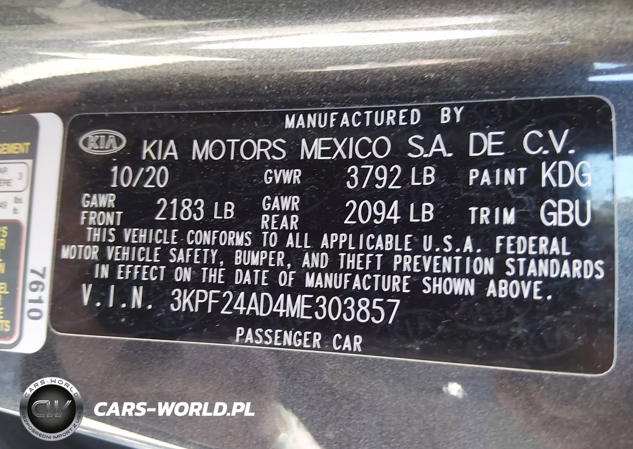 2021 Kia Forte Lxs VIN:3KPF24AD4ME303857 - 9