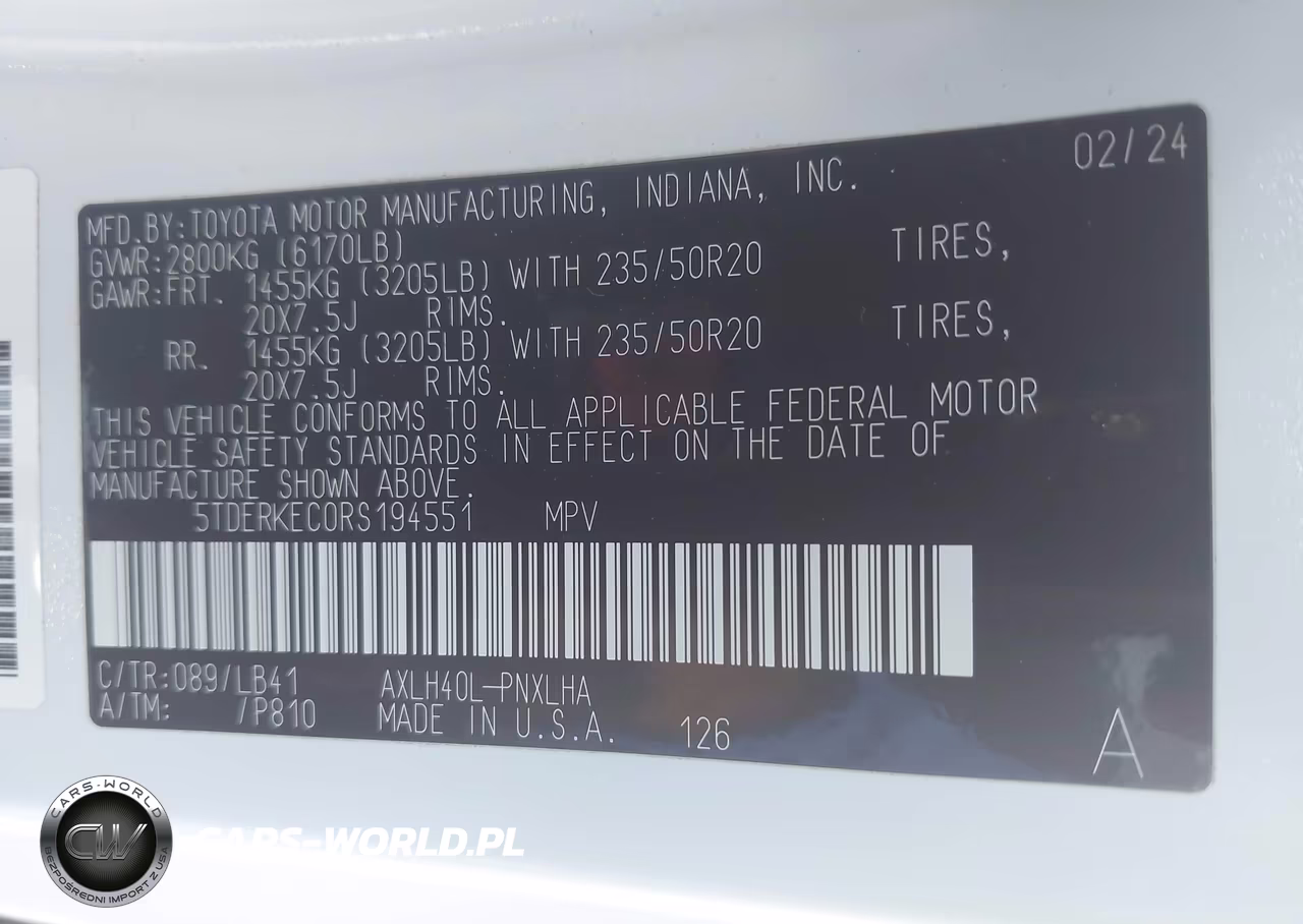 2024 Toyota Sienna Platinum VIN:5TDERKEC0RS194551 - 9