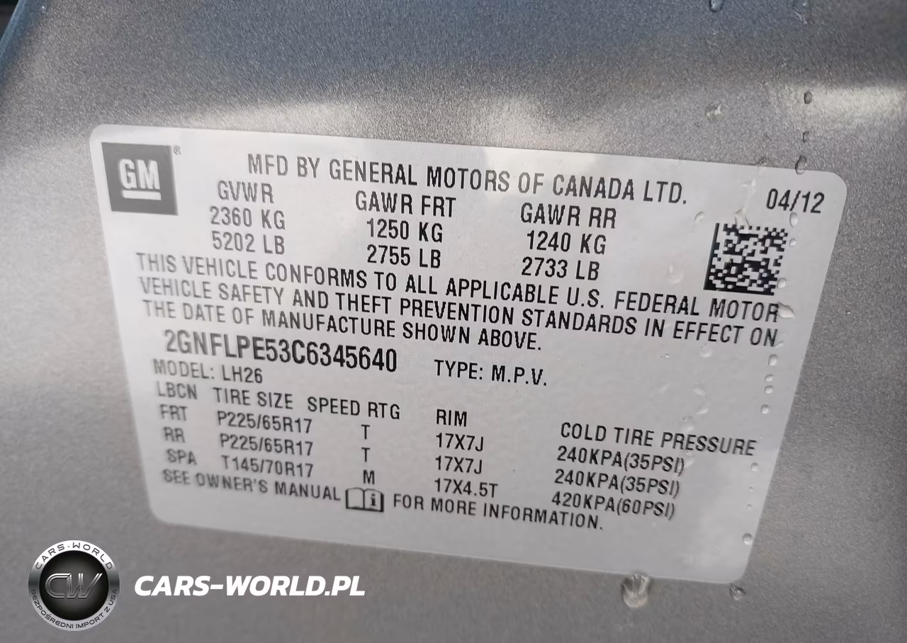 2012 Chevrolet Equinox 2Lt VIN:2GNFLPE53C6345640 - 9