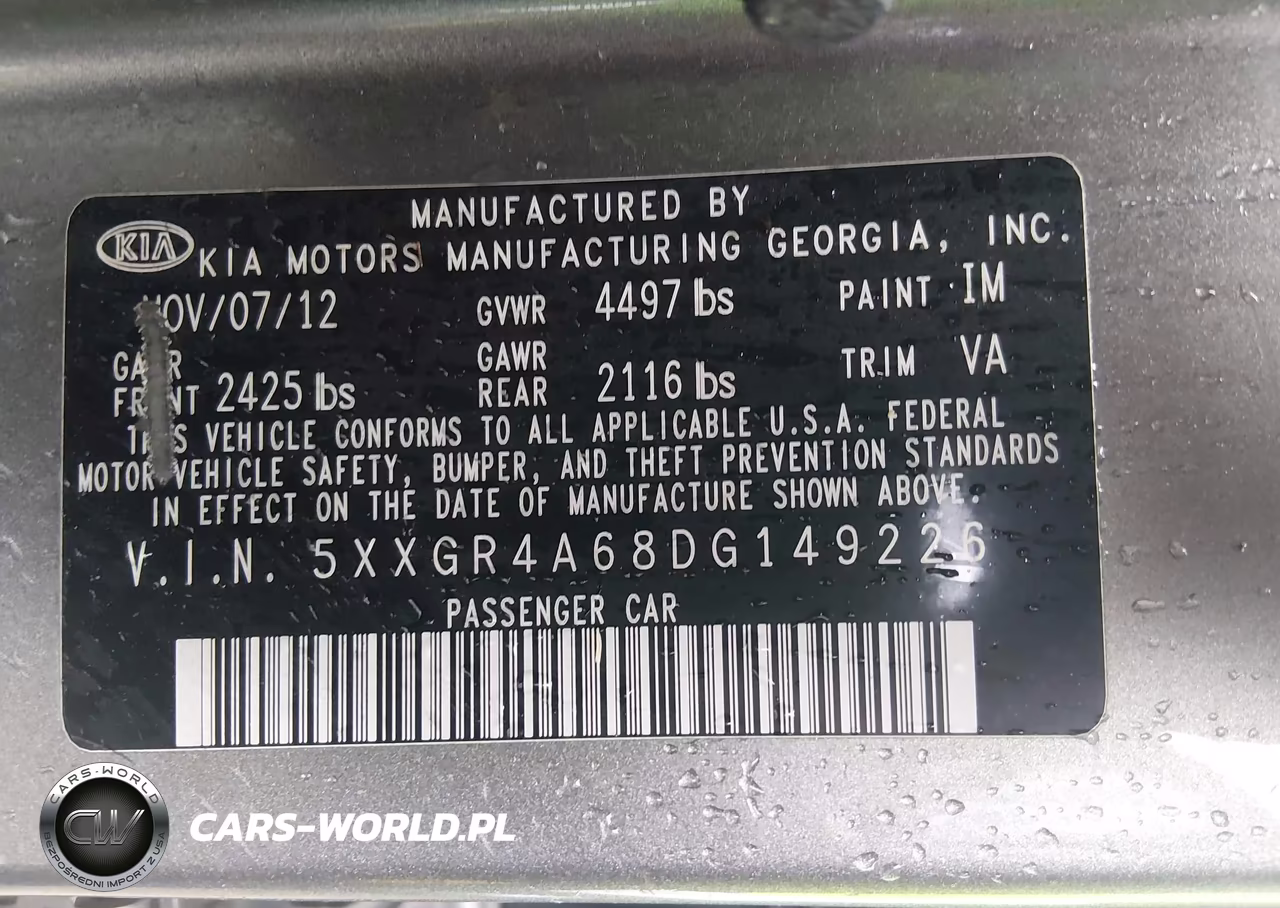 2013 Kia Optima Sx VIN:5XXGR4A68DG149226 - 9