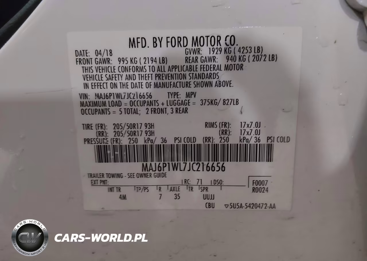 2018 Ford Ecosport Titanium VIN:MAJ6P1WL7JC216656 - 9