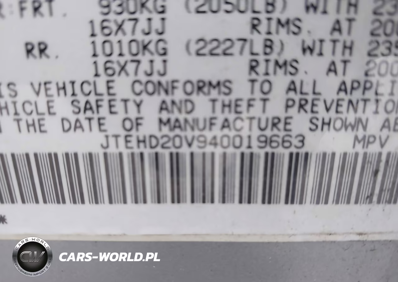 2004 Toyota Rav4 VIN:JTEHD20V940019663 - 9