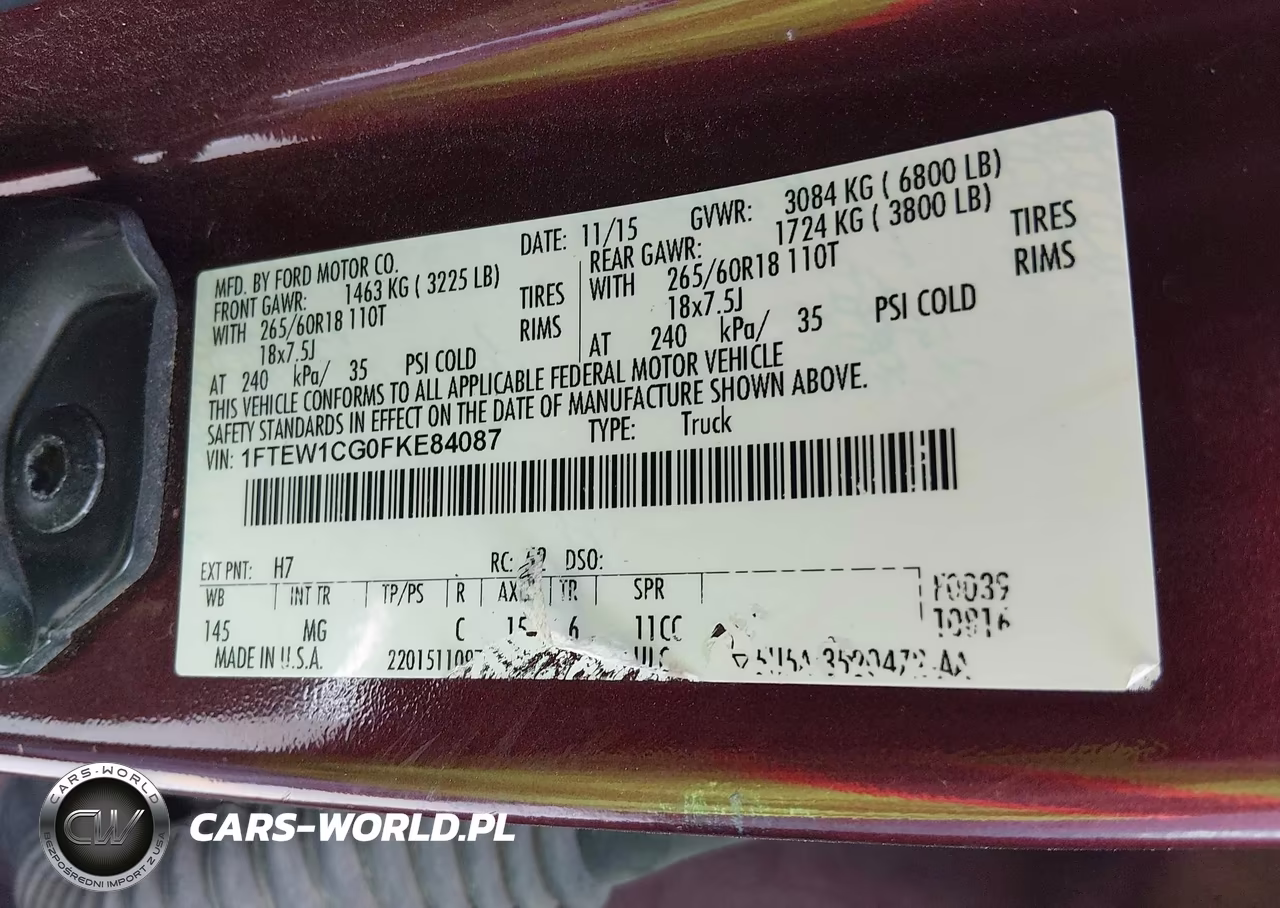 2015 Ford F-150 Xlt VIN:1FTEW1CG0FKE84087 - 9