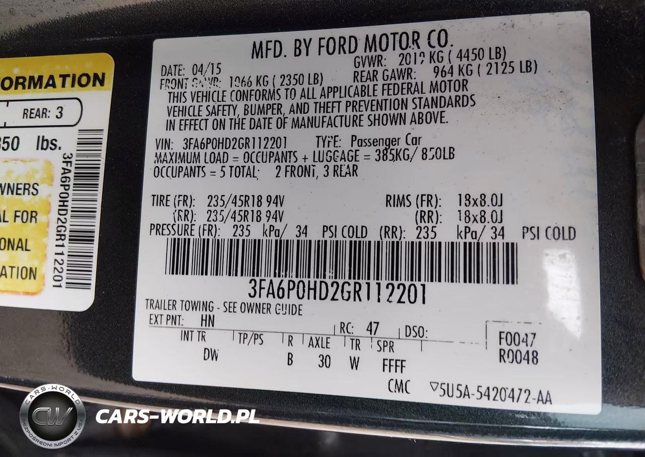 2016 Ford Fusion Se VIN:3FA6P0HD2GR112201 - 9