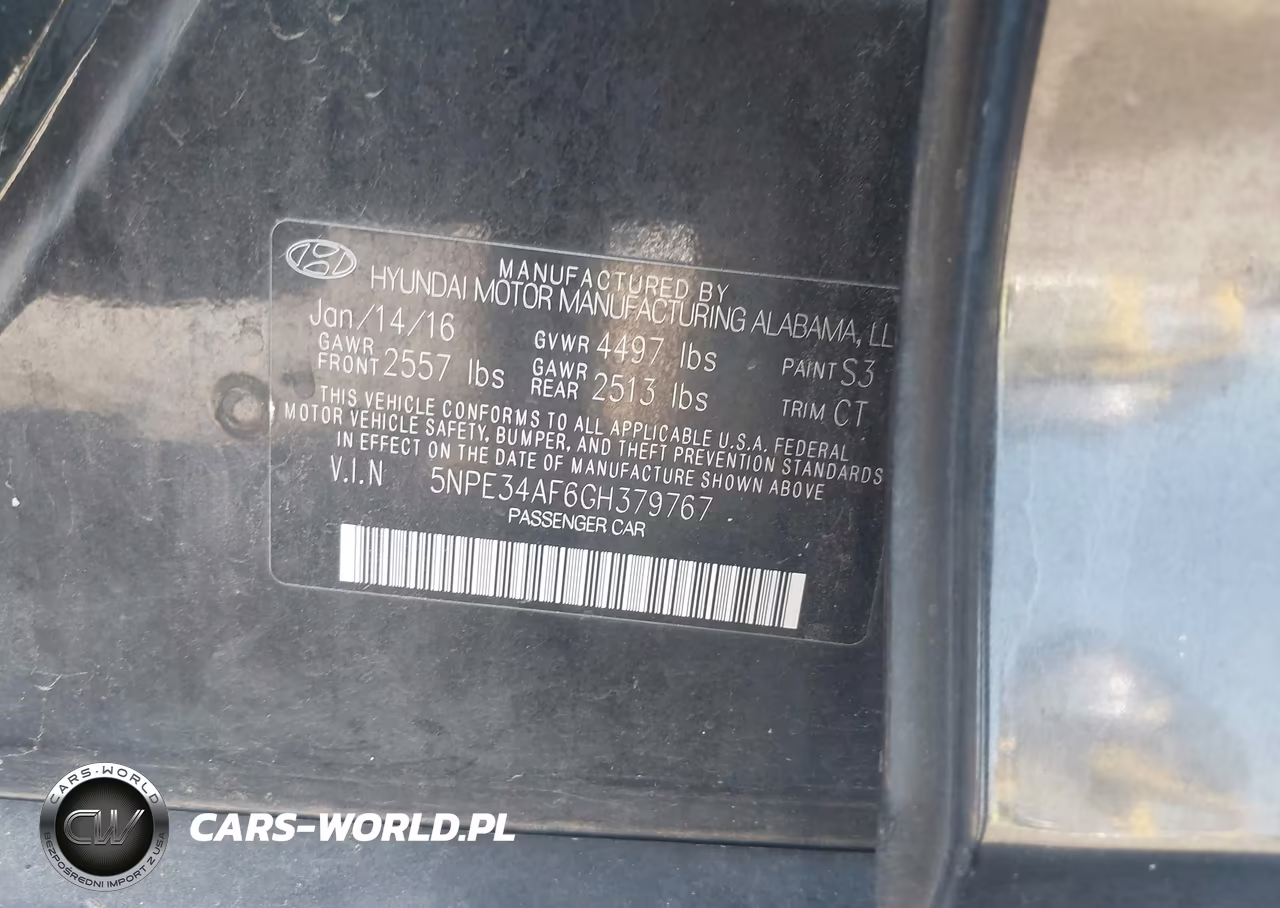 2016 Hyundai Sonata Sport VIN:5NPE34AF6GH379767 - 9