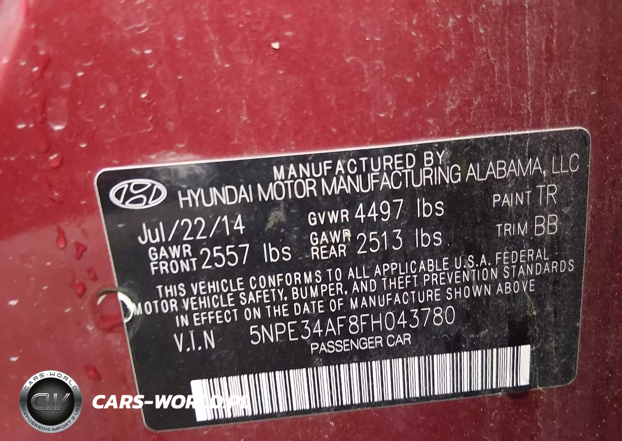 2015 Hyundai Sonata Sport VIN:5NPE34AF8FH043780 - 9