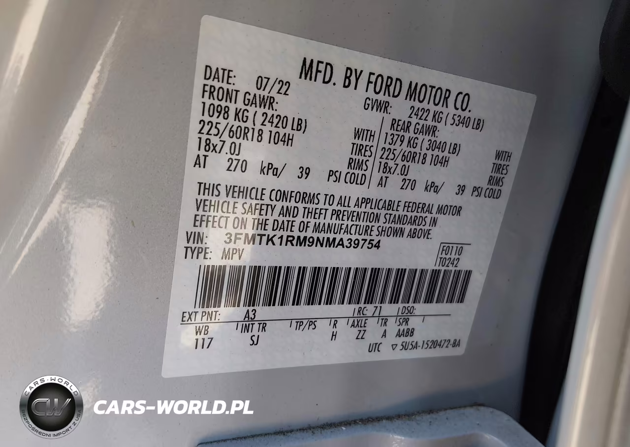 2022 Ford Mustang Mach-E Select VIN:3FMTK1RM9NMA39754 - 9
