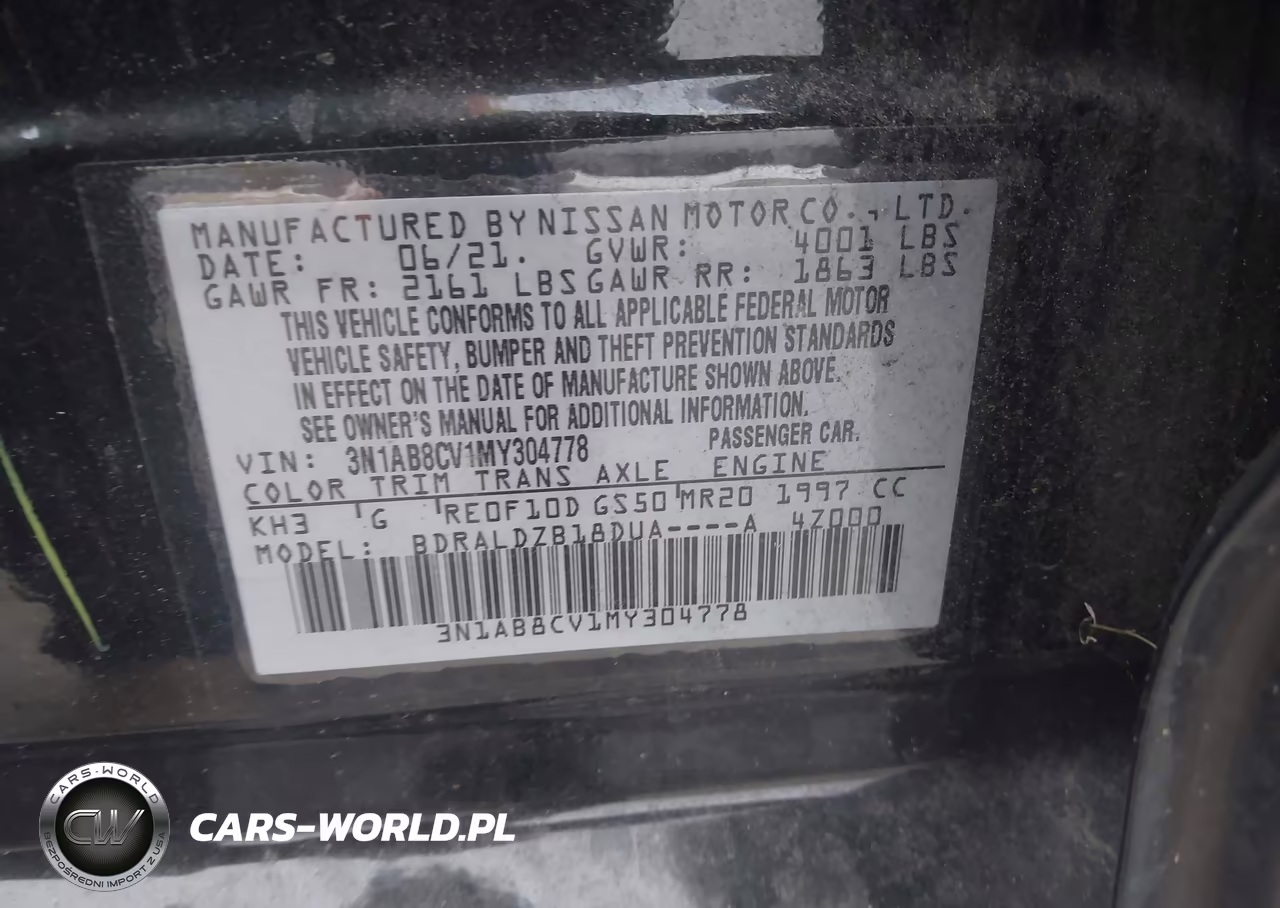 2021 Nissan Sentra Sv Xtronic Cvt VIN:3N1AB8CV1MY304778 - 9