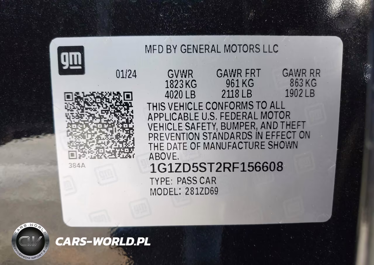 2024 Chevrolet Malibu Fwd 1Lt VIN:1G1ZD5ST2RF156608 - 9