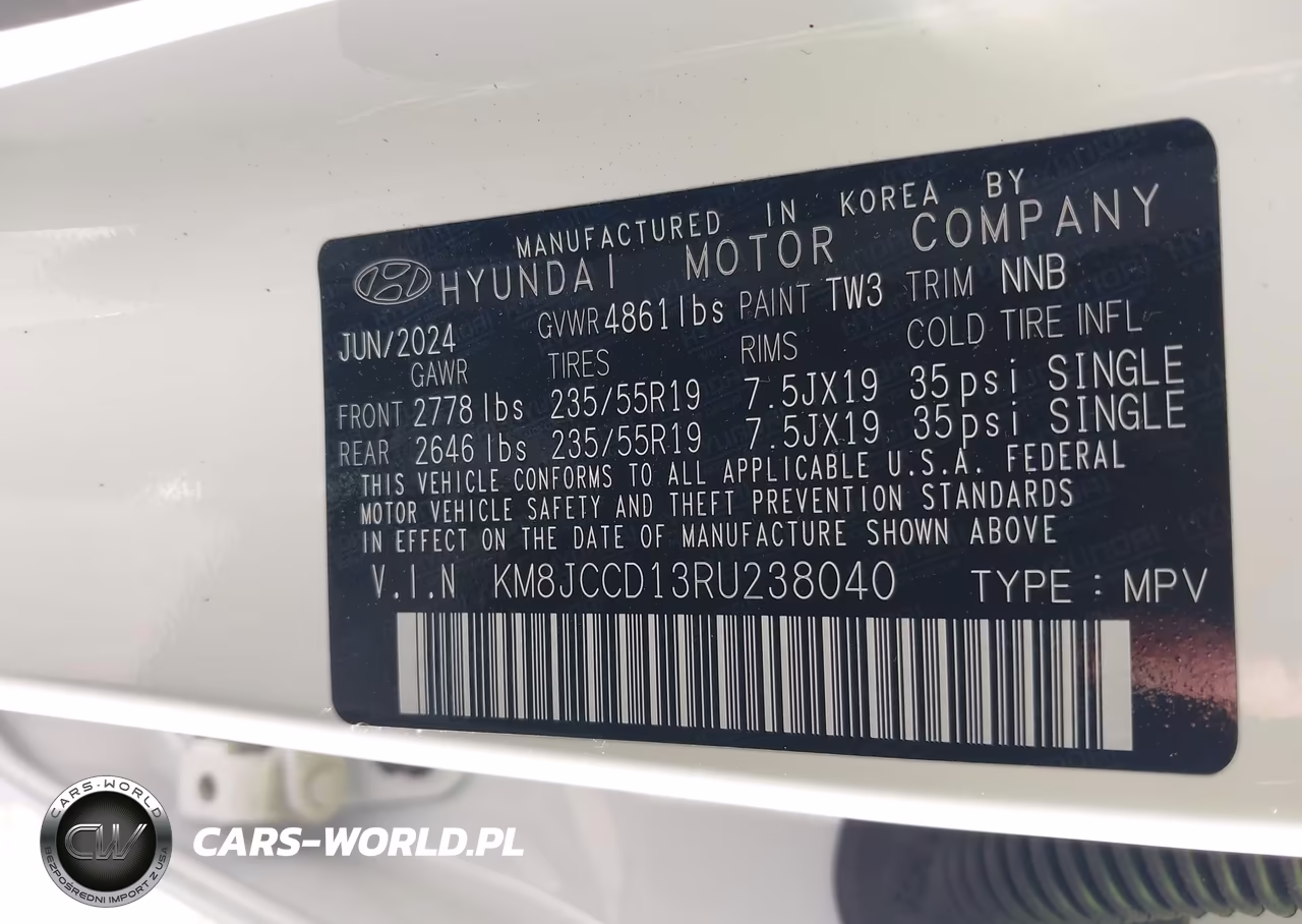 2024 Hyundai Tucson Hybrid Sel Convenience VIN:KM8JCCD13RU238040 - 9