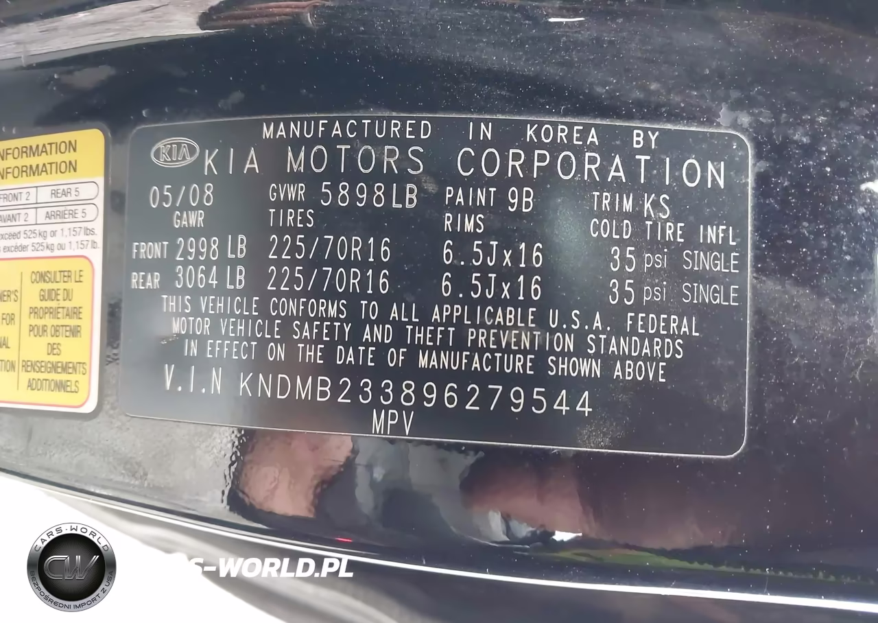 2009 Kia Sedona Lx VIN:KNDMB233896279544 - 9