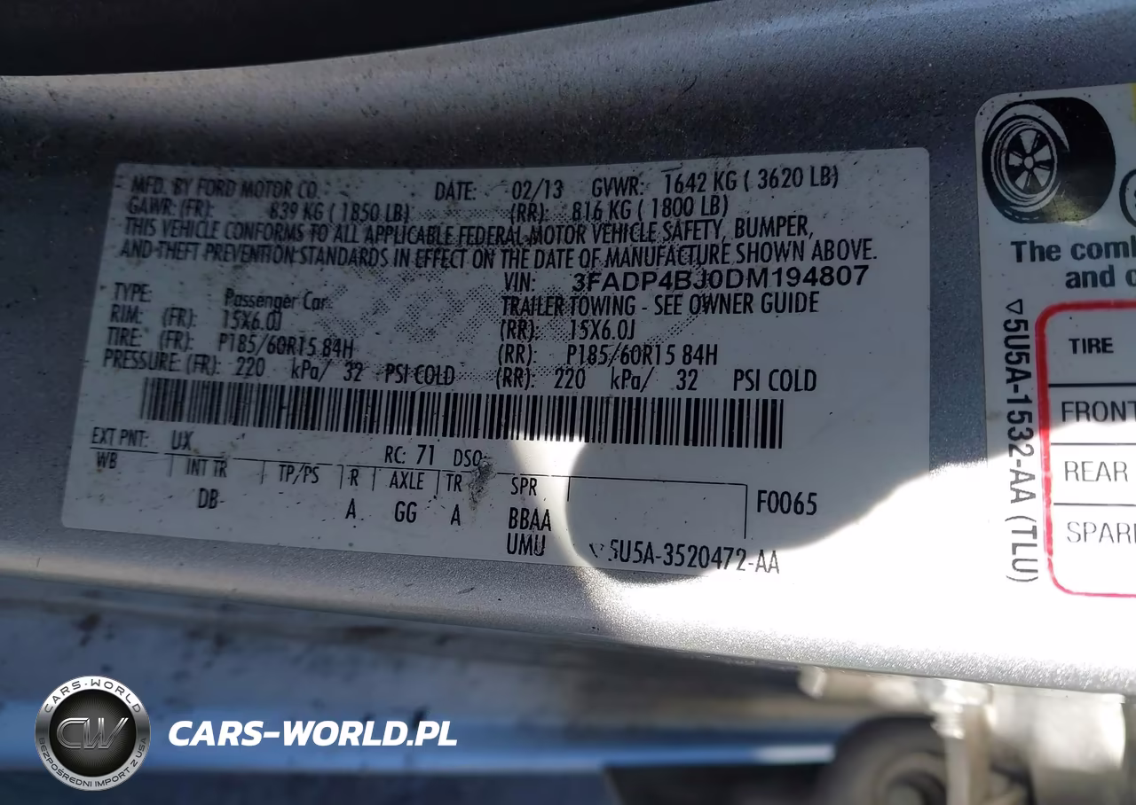 2013 Ford Fiesta Se VIN:3FADP4BJ0DM194807 - 9