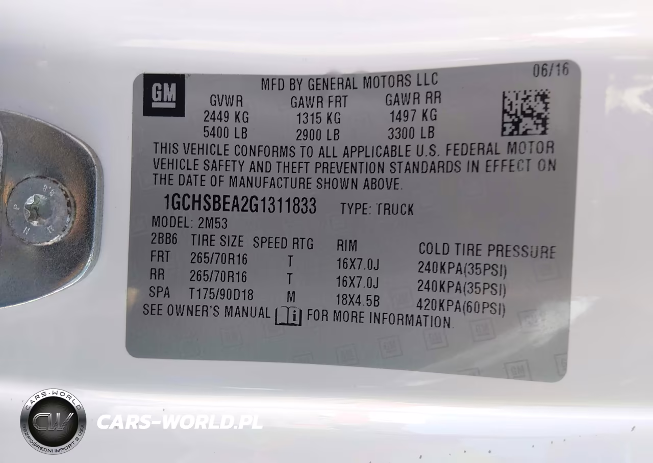 2016 Chevrolet Colorado Wt VIN:1GCHSBEA2G1311833 - 9