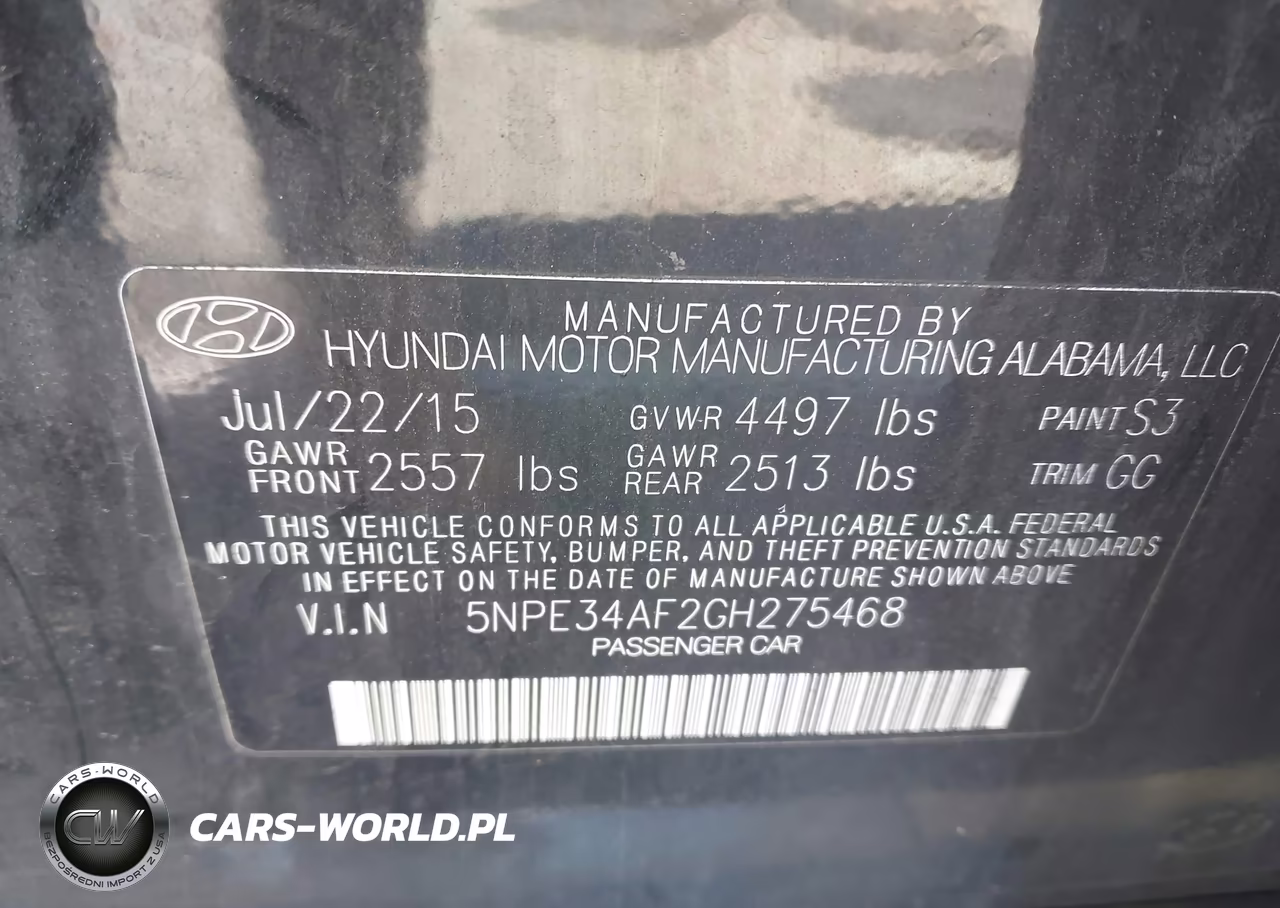 2016 Hyundai Sonata Sport VIN:5NPE34AF2GH275468 - 9