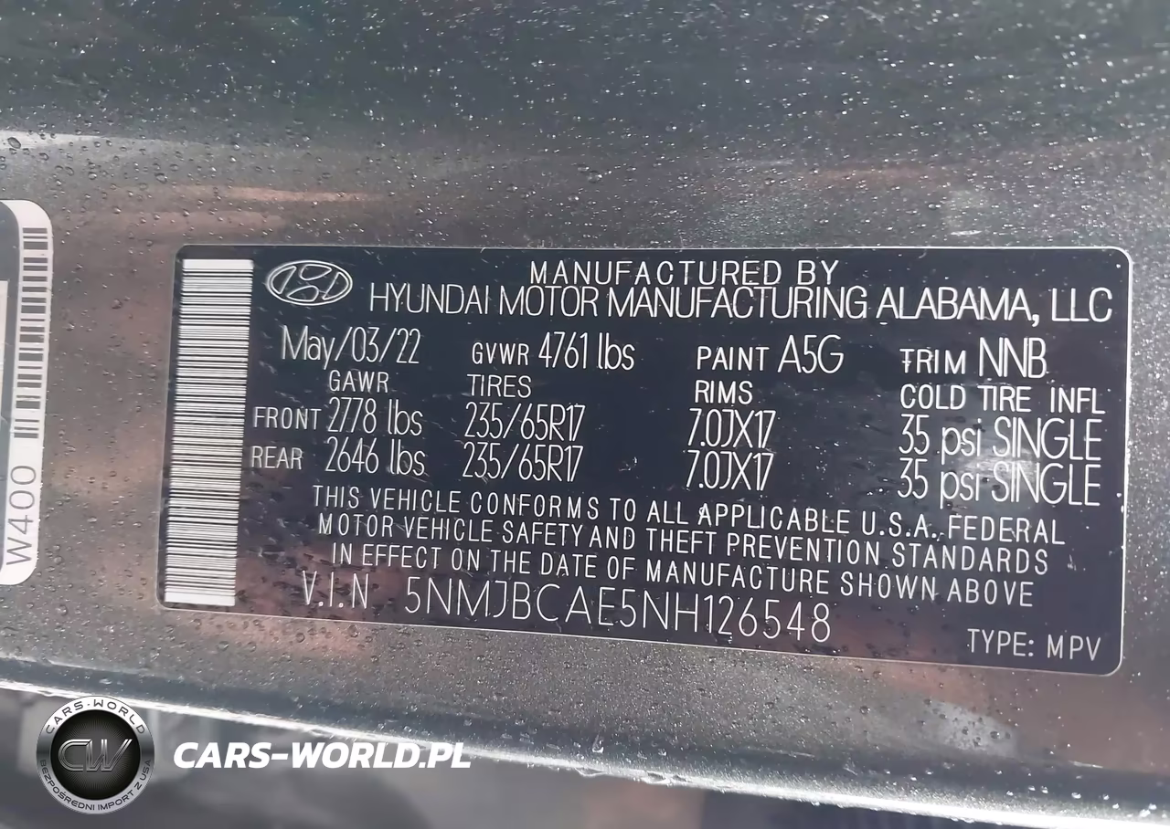 2022 Hyundai Tucson Sel VIN:5NMJBCAE5NH126548 - 9